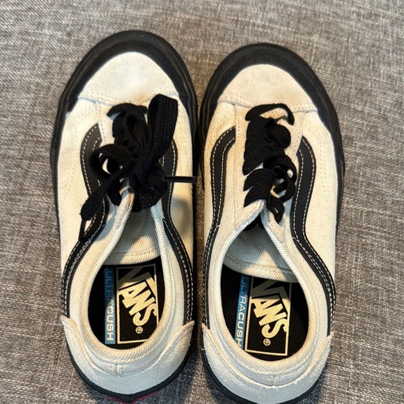 Vans Classic Black and White Canvas Sneakers - Picture 4 of 9
